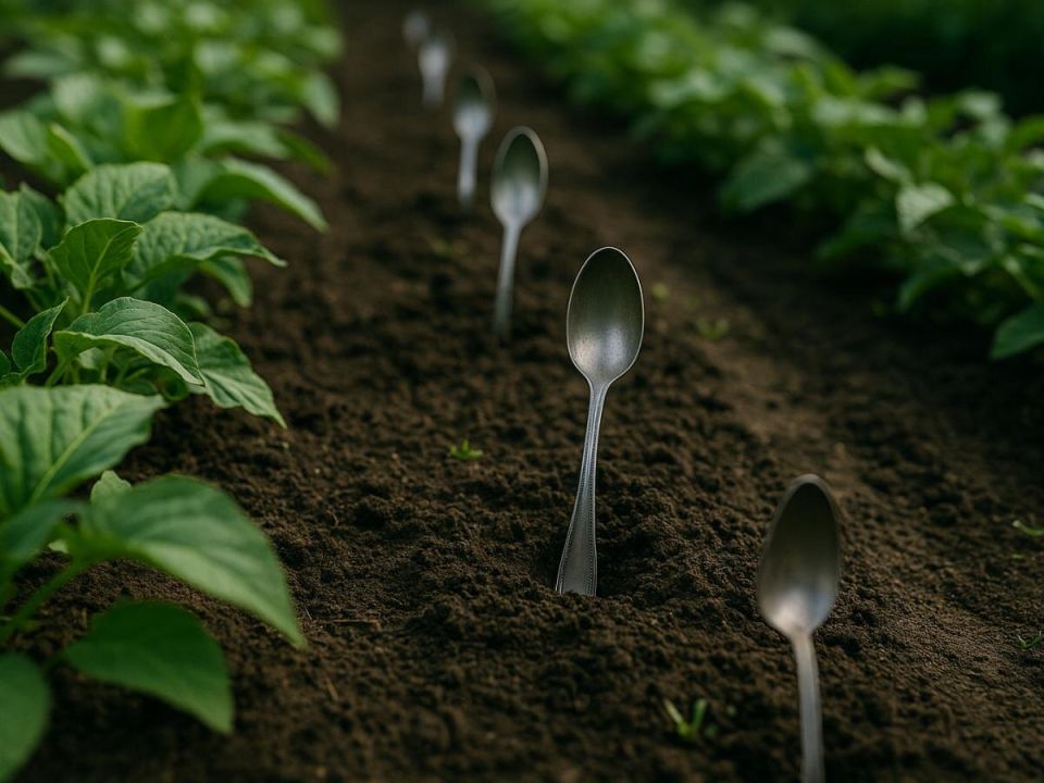 Как простая ложка помогает бороться с засухой и кротами на даче