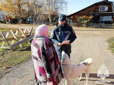 Безопасность в каждый дом. Инспекторы пожарного надзора МЧС России побеседовали о безопасности с жителями Сыктывдинского района
