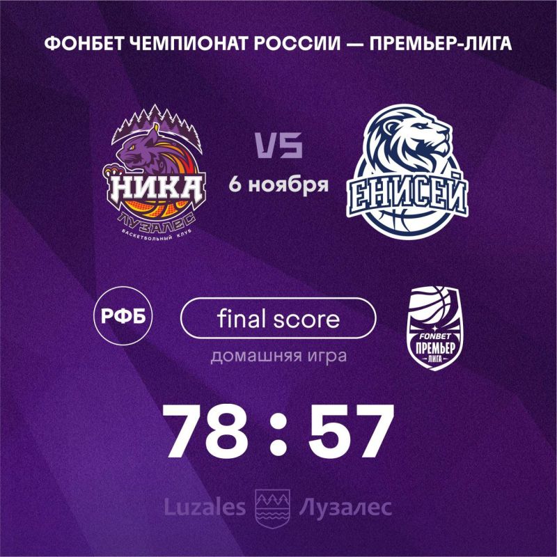 Максим Мартышин: БК " Ника - Лузалес" обыграла гостей из Иркутска