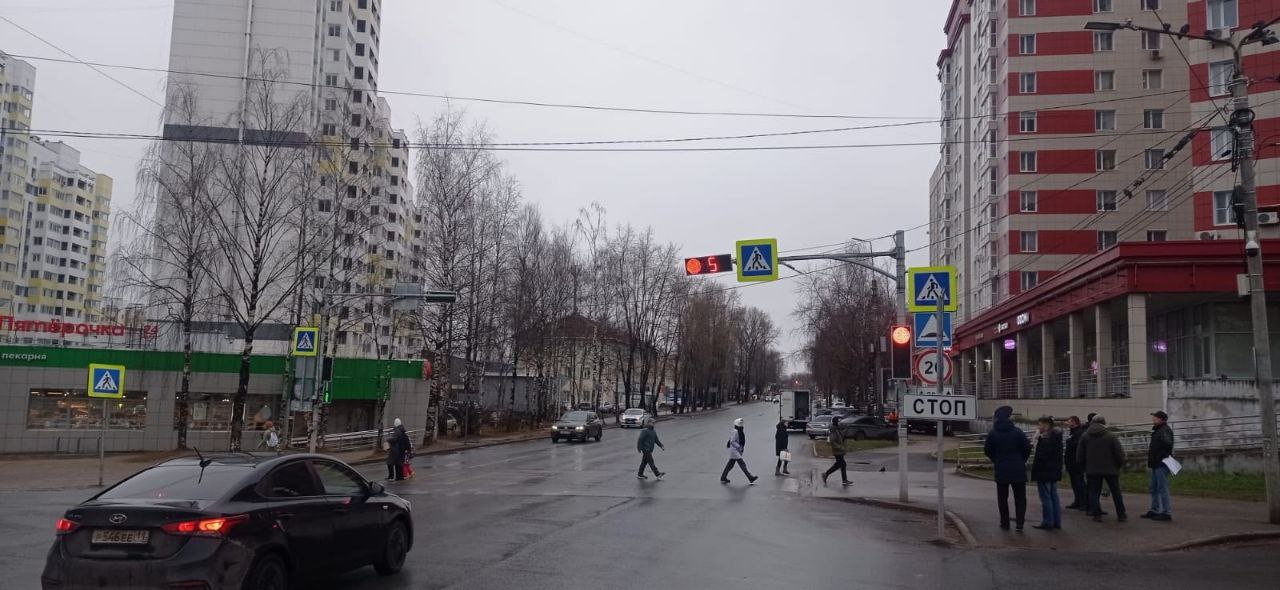 В Сыктывкаре запустили два новых безопасных перехода с вызывной кнопкой
