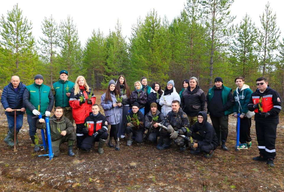 В Усинске высадили более 1,7 тысяч деревьев