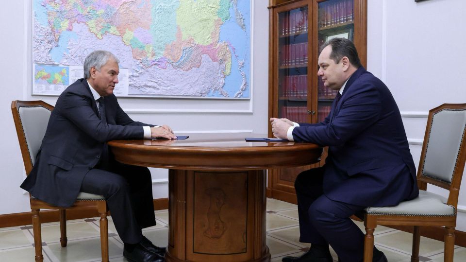 Председатель Государственной Думы Вячеслав Володин провёл встречу с главой Республики Коми Ростиславом Гольдштейном