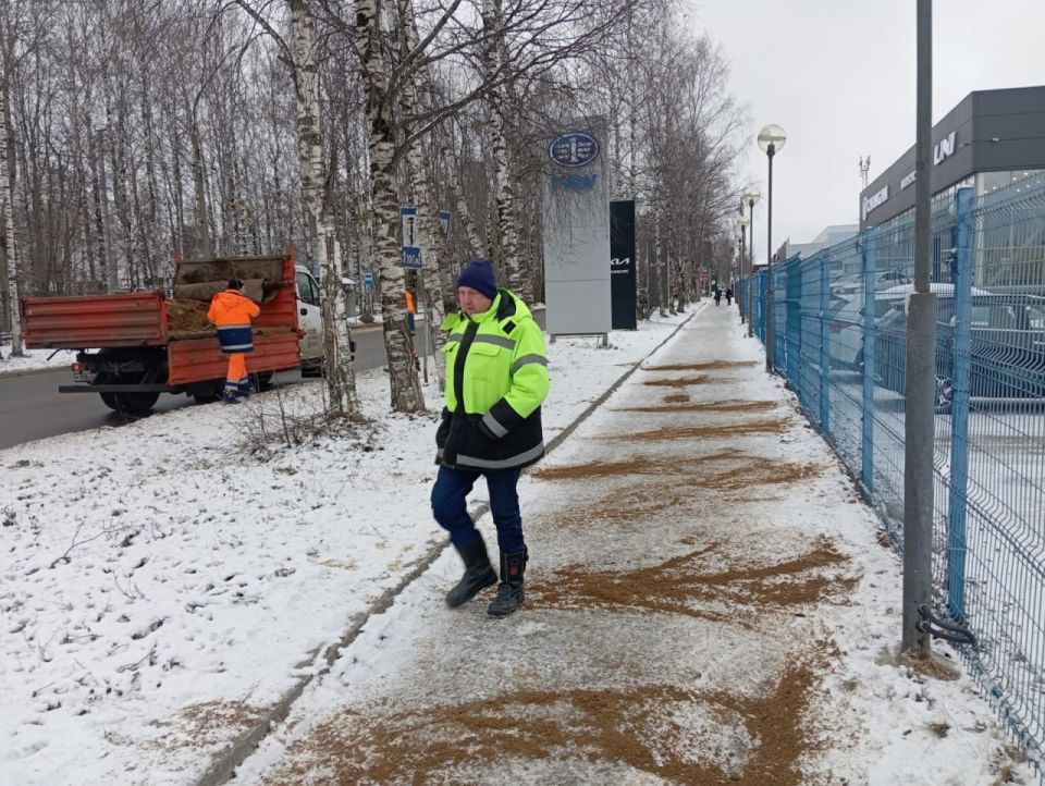 Максим Мартышин: Обработка тротуаров на улицах: