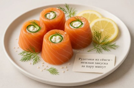 Необычные рулетики из сёмги с творожным сыром: идеальная закуска для любого случая