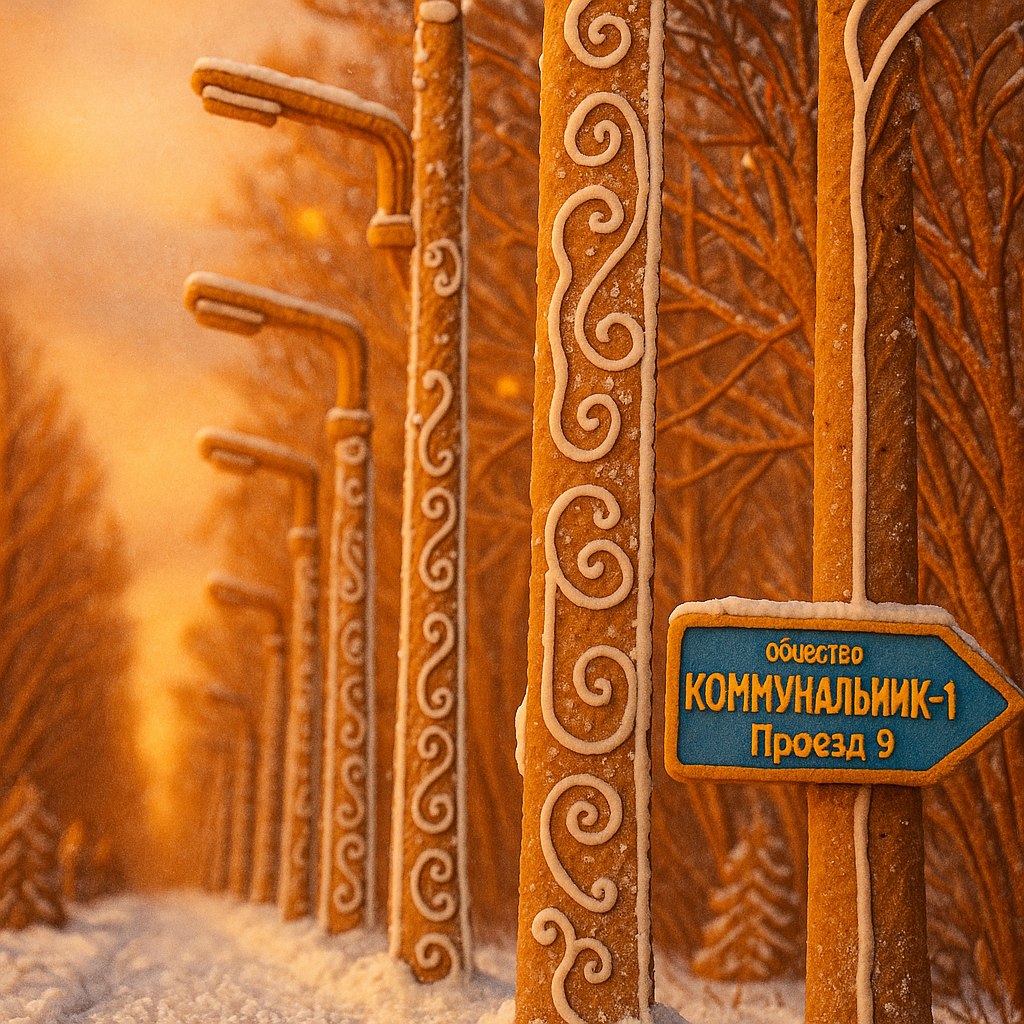 Максим Мартышин: Друзья, вы же понимаете, что тренд на нейросетевые картинки уже не остановить? Недавно выпустил новость про установку освещения на Дырносской трассе, а коллеги следом «испекли» её пряничную копию - с...