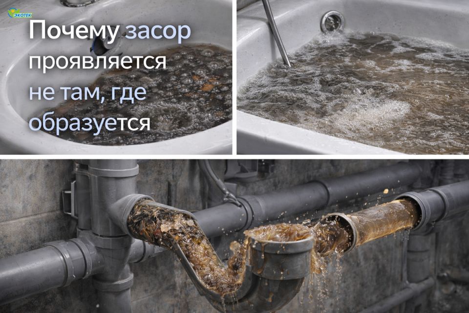 Почему засор возникает не там, где ожидалось