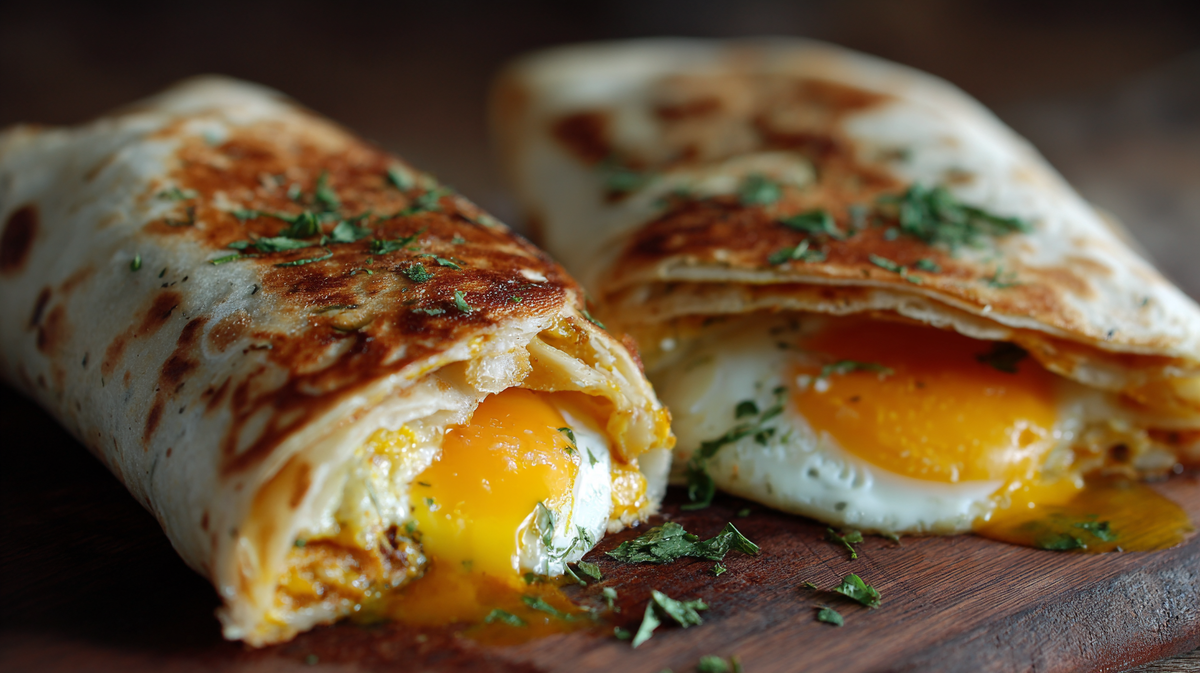 Завтрак за 15 минут: Теплый лаваш с яйцом и сыром в одну каску