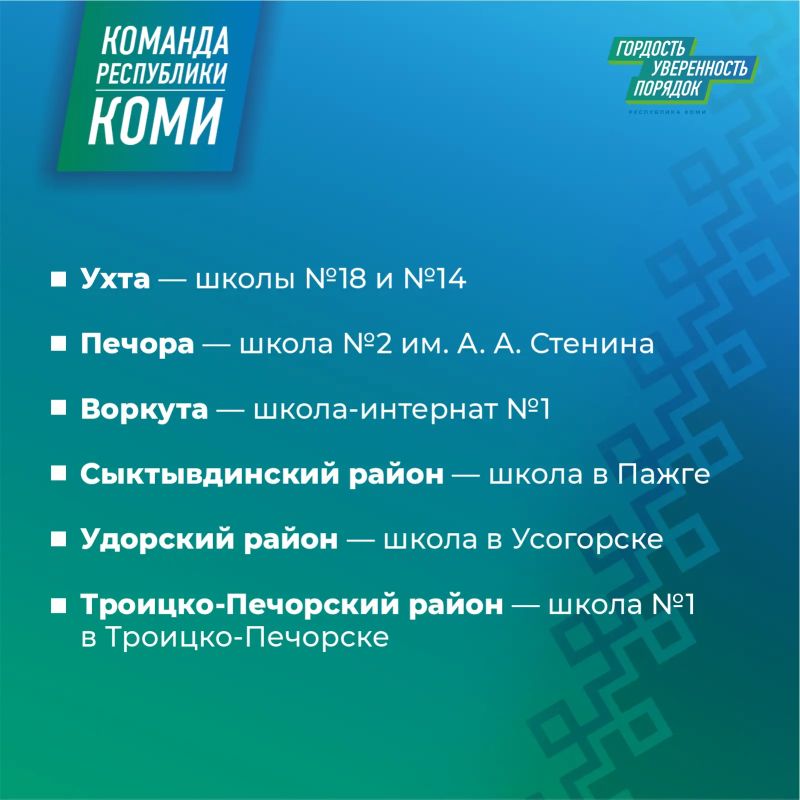 Команда Республики Коми создаёт комфортные условия для образования детей и подростков Команда Республики Коми создаёт комфортные условия для образования детей и подростков