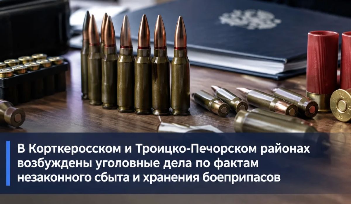 В Корткеросском и Троицко-Печорском районах возбуждены уголовные дела по фактам незаконного сбыта и хранения боеприпасов
