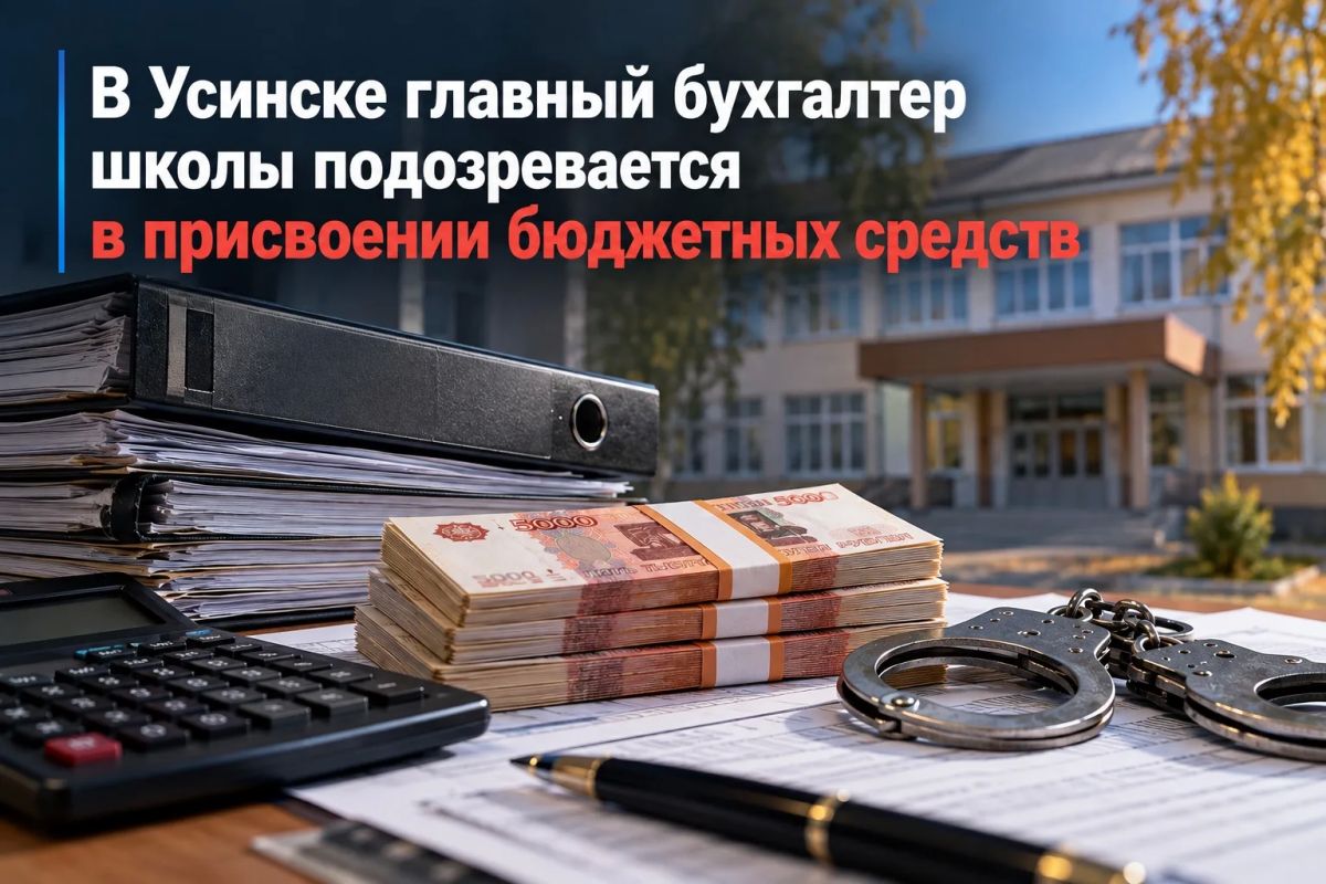 В Усинске главный бухгалтер школы подозревается в присвоении бюджетных средств