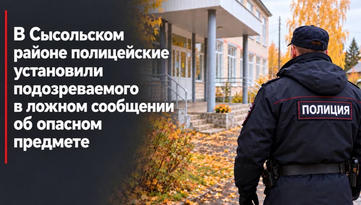 В Сысольском районе полицейские установили подозреваемого в ложном сообщении об опасном предмете