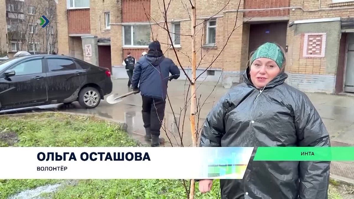 В Инте активисты Движения Первых снова собрались вместе, чтобы сделать город еще зеленее и уютнее
