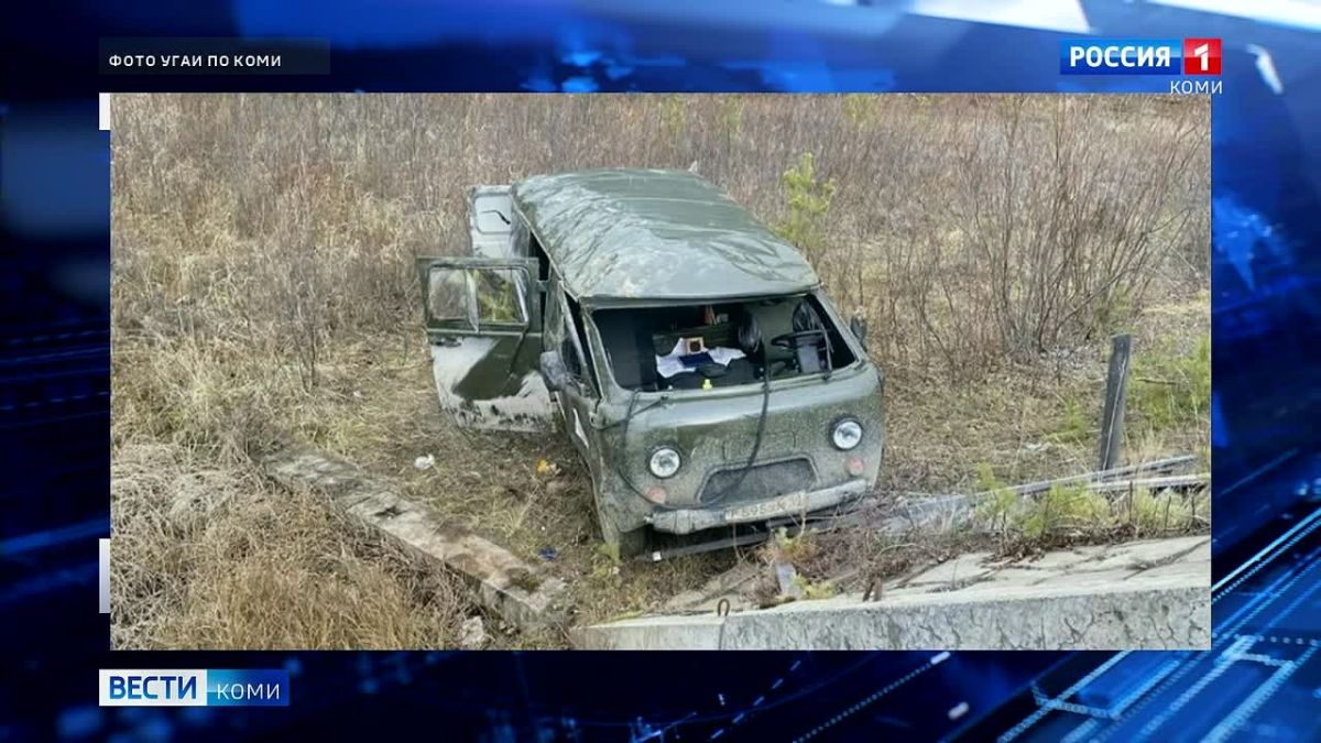 В Печорском районе УАЗ съехал в кювет и перевернулся